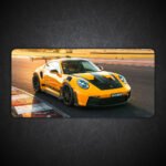 Porsche 911 GT3 RS Yellow Gaming Desk Mat