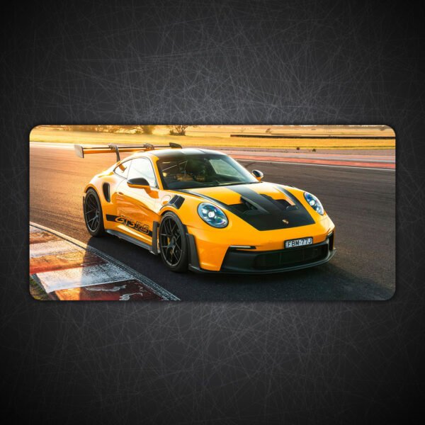 Porsche 911 GT3 RS Yellow Gaming Desk Mat