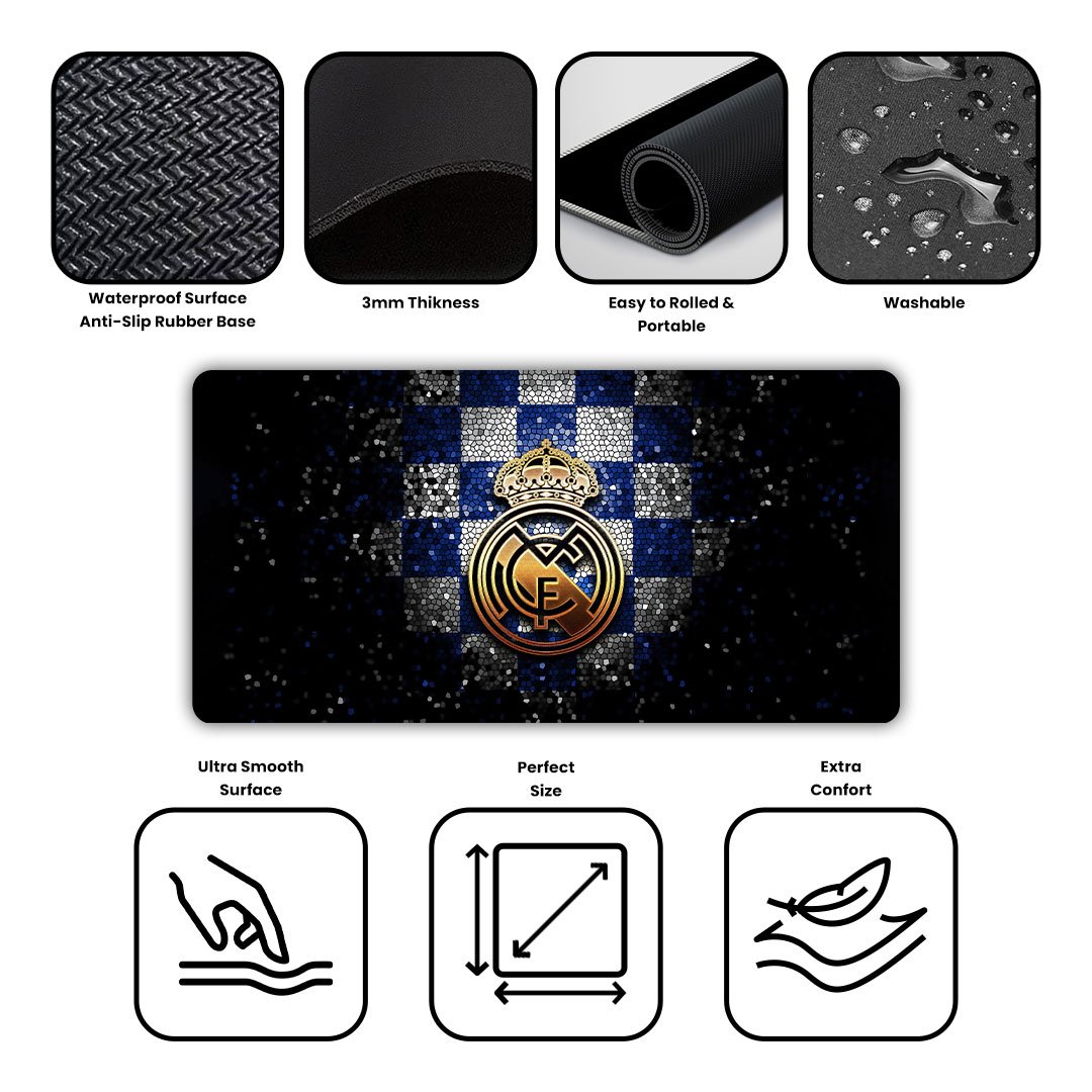 Real Madrid Gaming Desk Mat Real Madrid Gaming Desk Mat