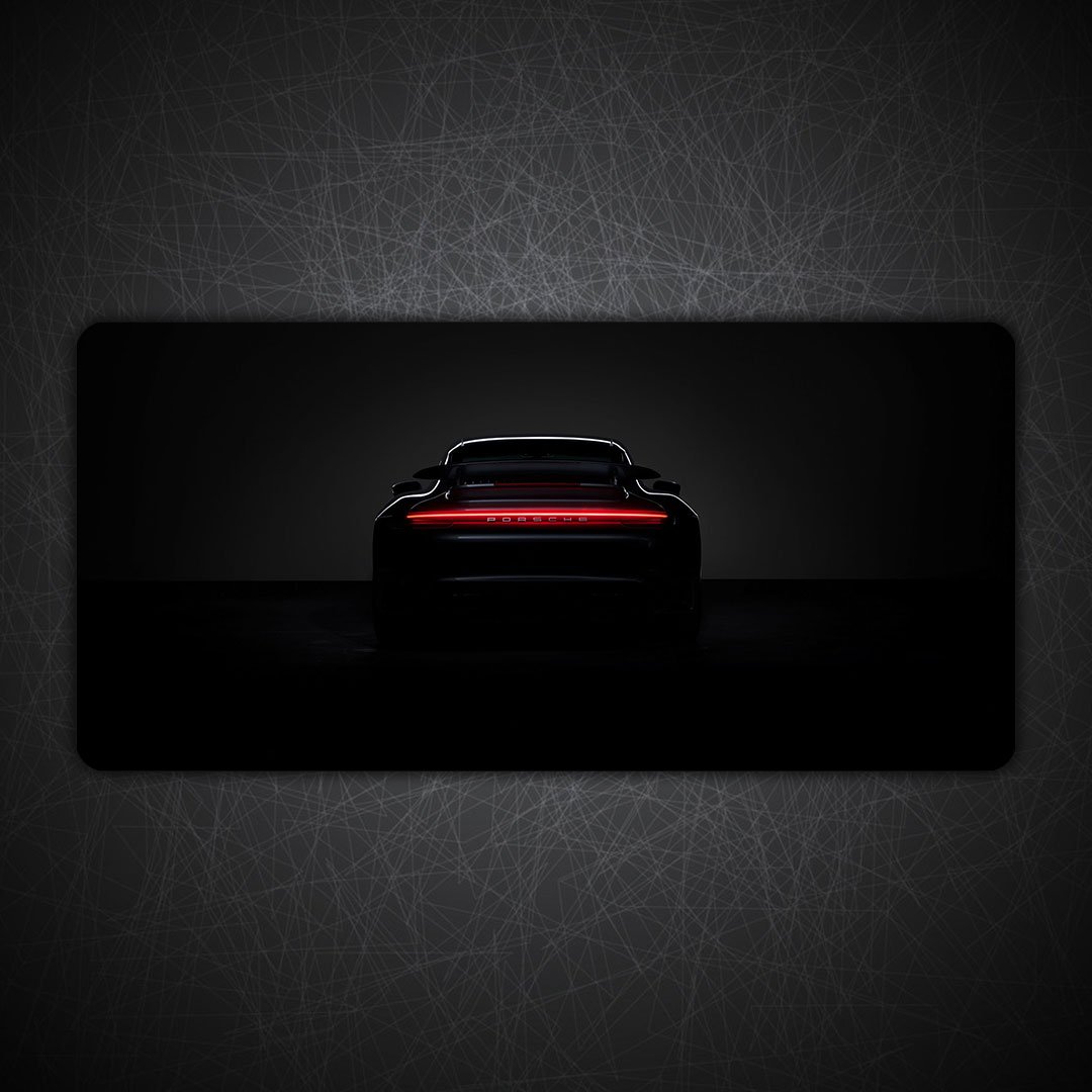 Porsche 911 Turbo Black Gaming Desk Mat Porsche 911 Turbo Black Gaming Desk Mat