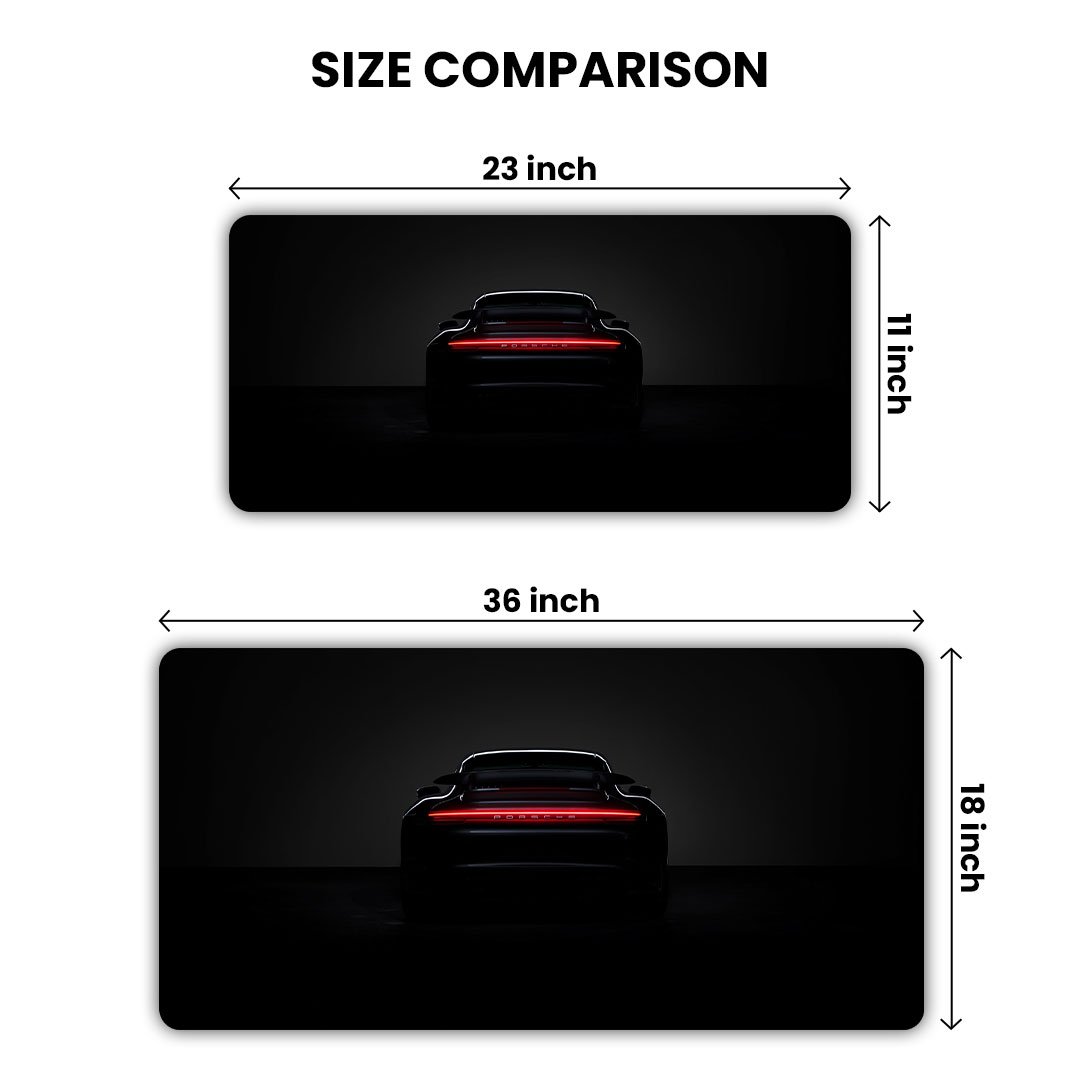 Porsche 911 Turbo Black Gaming Desk Mat Porsche 911 Turbo Black Gaming Desk Mat