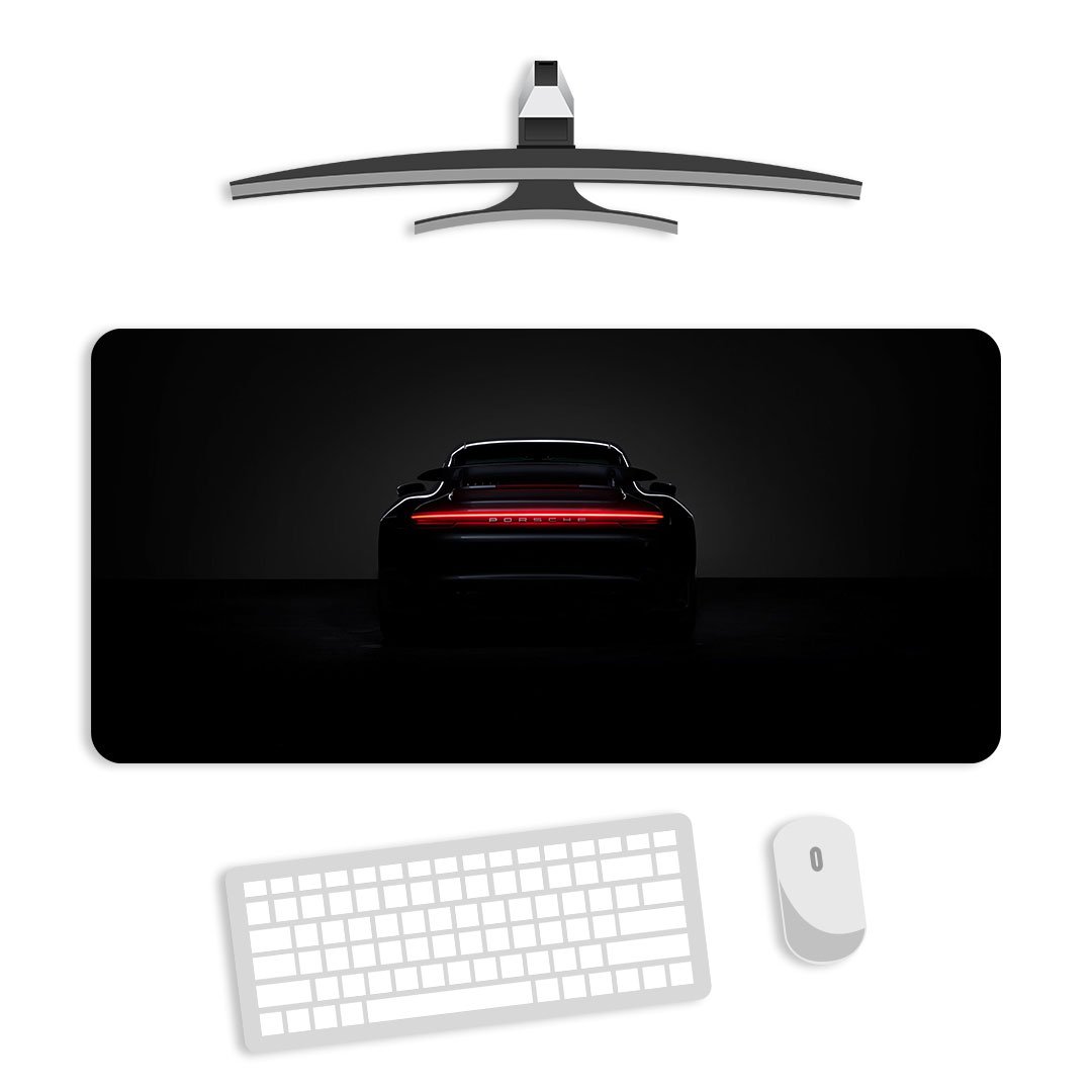 Porsche 911 Turbo Black Gaming Desk Mat Porsche 911 Turbo Black Gaming Desk Mat