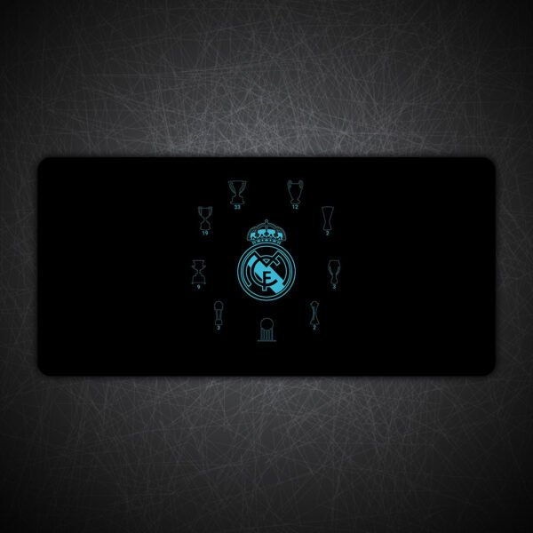 Real Madrid CF Black Gaming Desk Mat