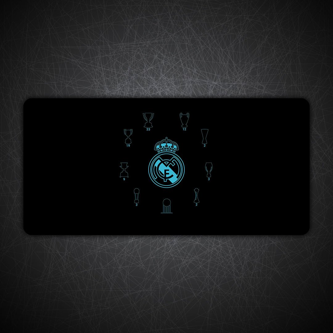 Real Madrid CF Black Gaming Desk Mat Real Madrid CF Black Gaming Desk Mat