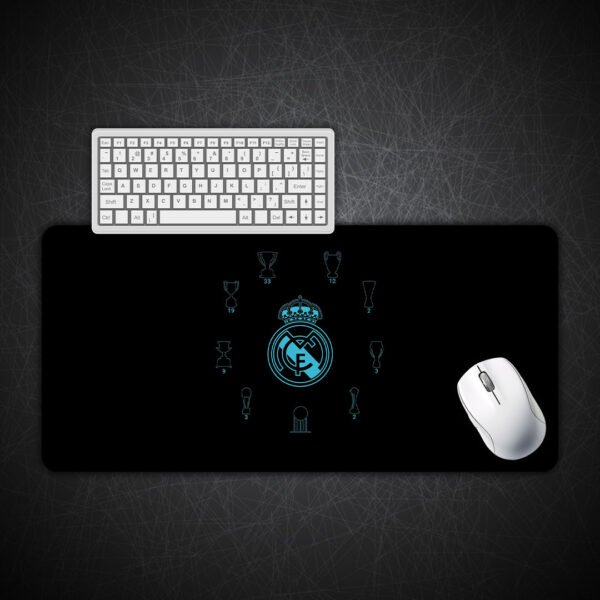 Real Madrid CF Black Gaming Desk Mat
