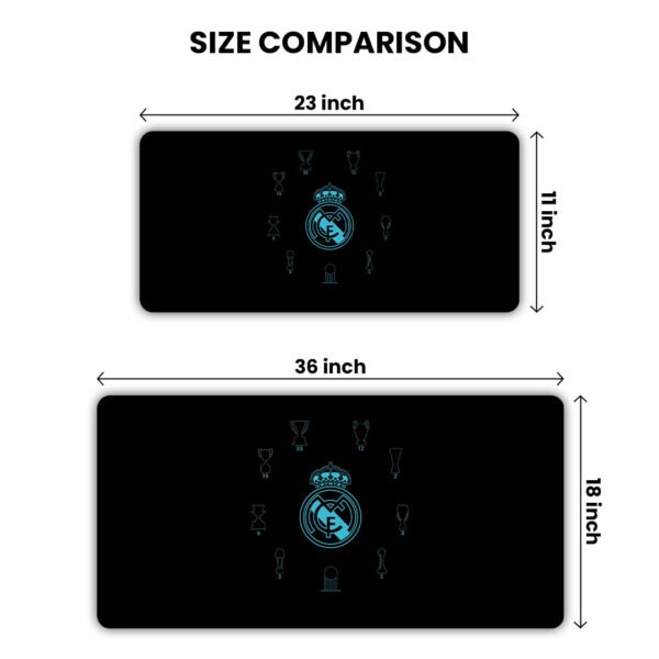Real Madrid CF Black Gaming Desk Mat
