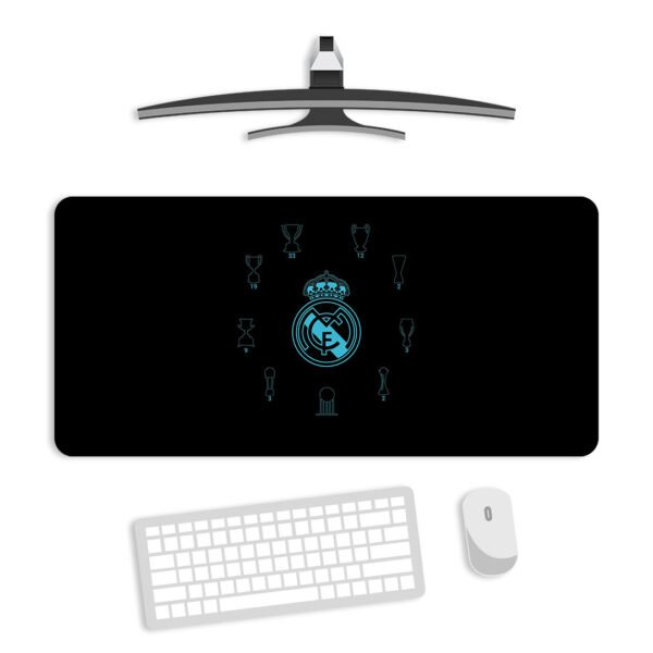 Real Madrid CF Black Gaming Desk Mat