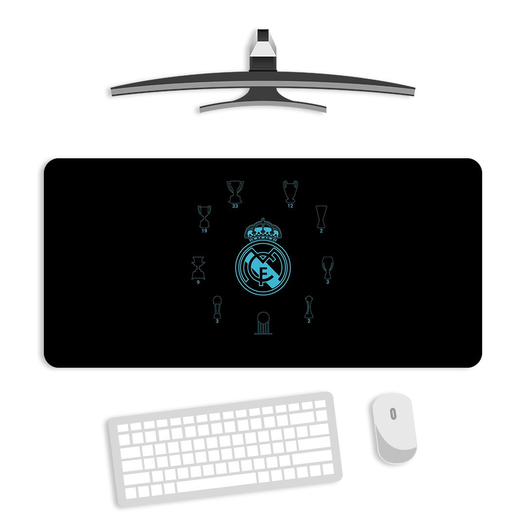 Real Madrid CF Black Gaming Desk Mat Real Madrid CF Black Gaming Desk Mat
