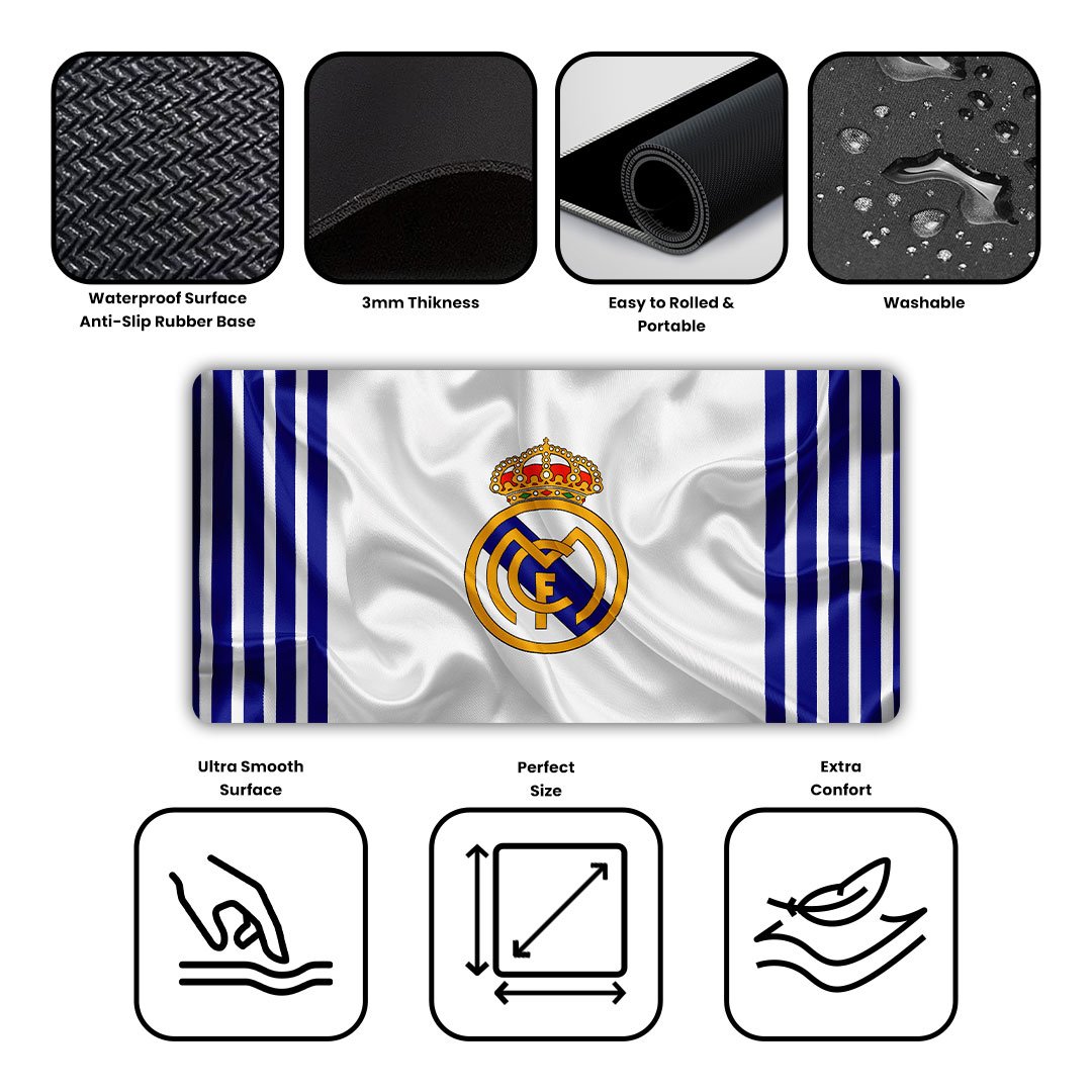 Real Madrid CF Gaming Desk Mat Real Madrid CF Gaming Desk Mat