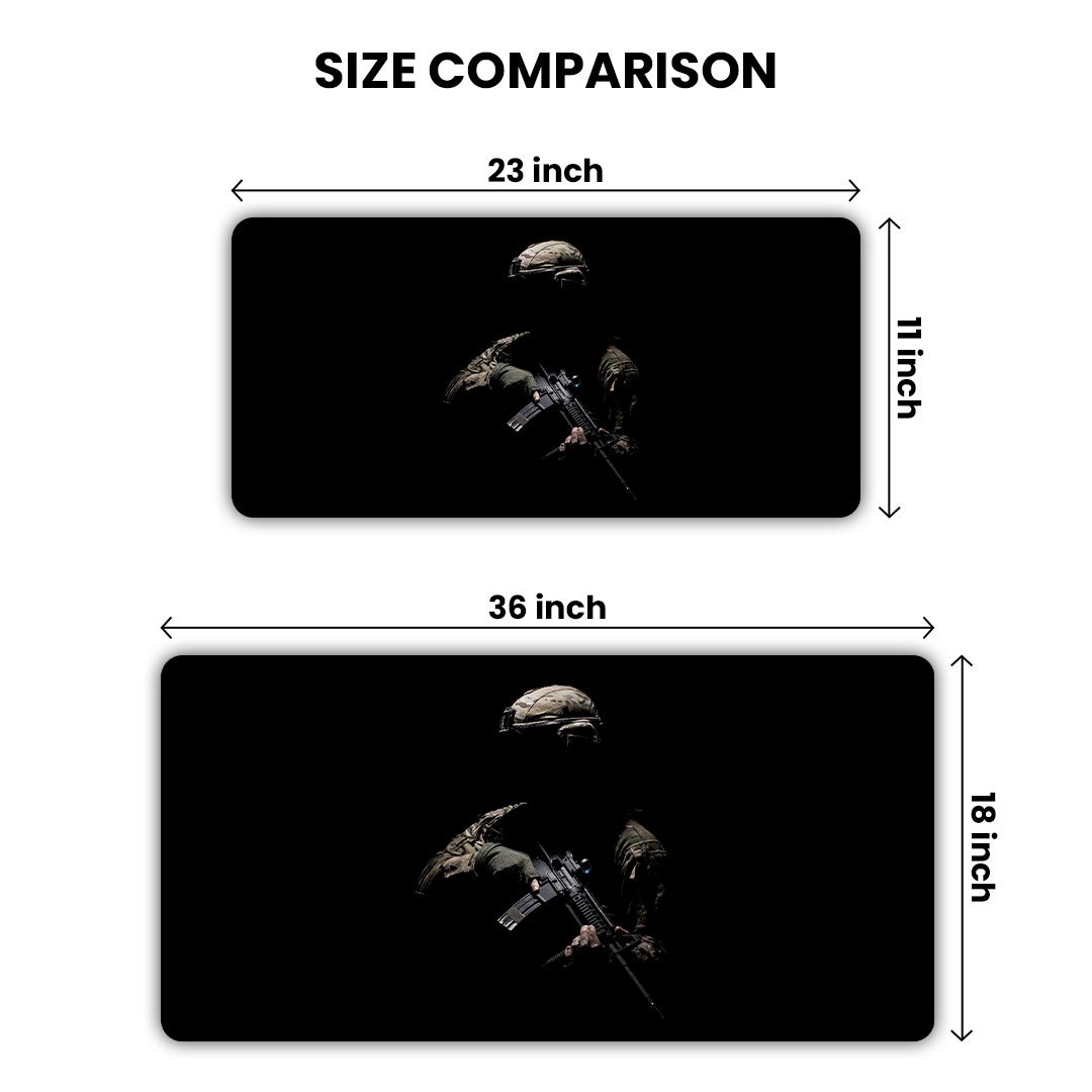 Soldier Military Gun War Gaming Desk Mat Soldier Military Gun War Gaming Desk Mat