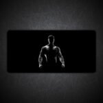 Bodybuilder Dark Gaming Desk Mat