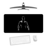 Bodybuilder Dark Gaming Desk Mat