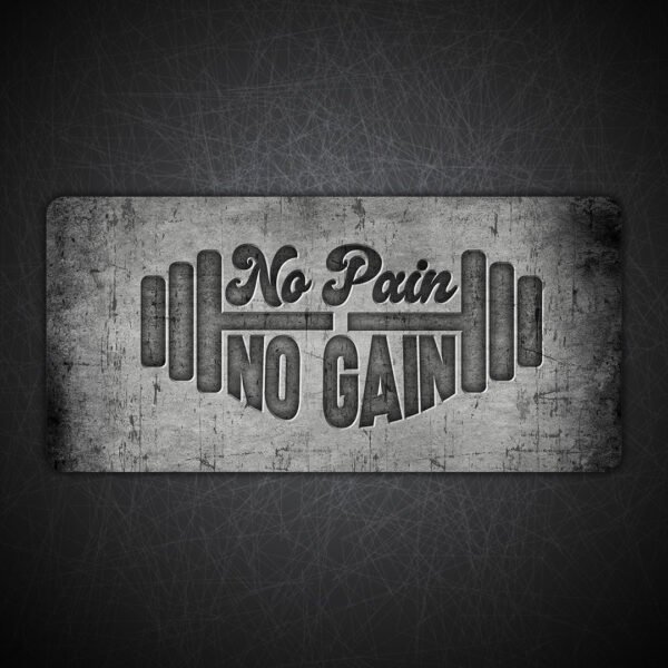 No Pain No Gain Gaming Desk Mat