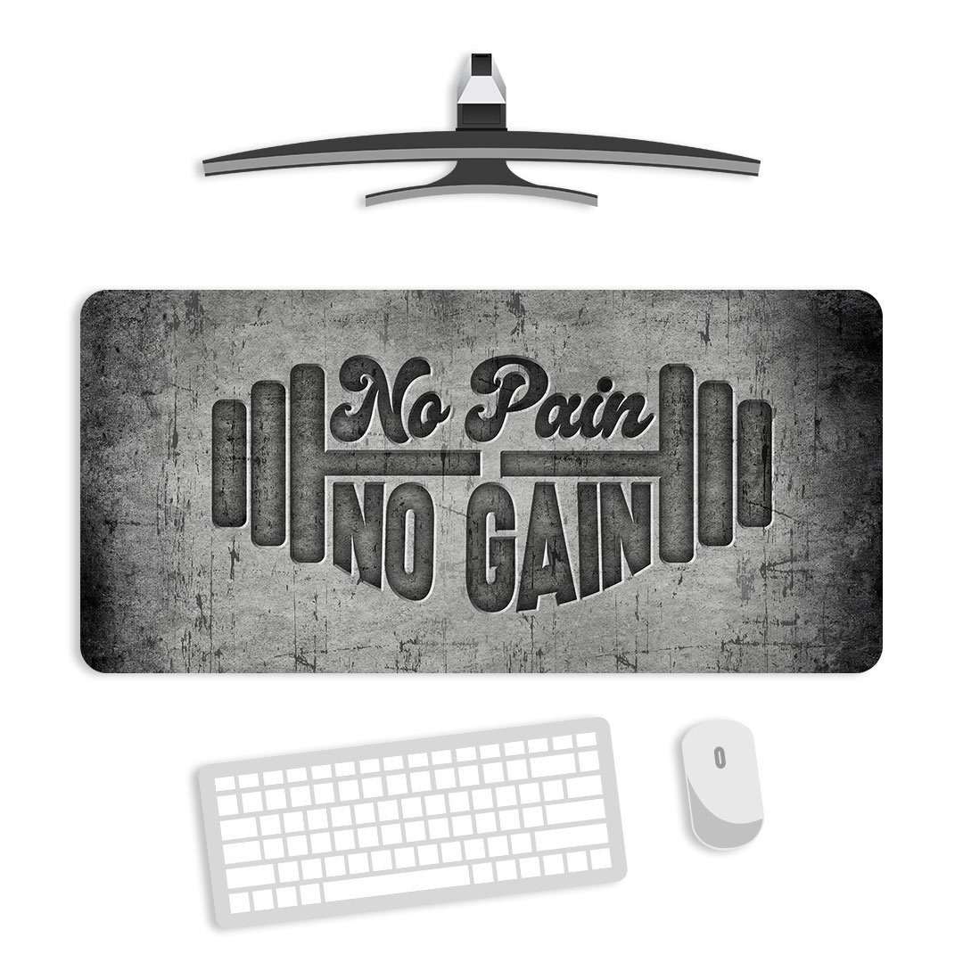 No Pain No Gain Gaming Desk Mat No Pain No Gain Gaming Desk Mat