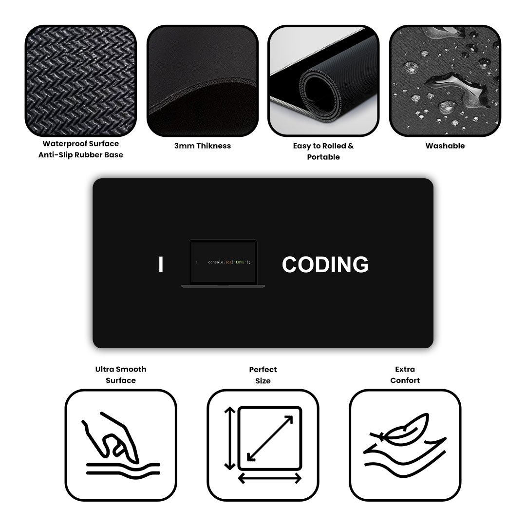 Coding Gaming Desk Mat Coding Gaming Desk Mat