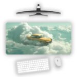 Retro Cloudscape Gaming Desk Mat