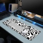 Liquid Flow Abstract Gaming Desk Mat