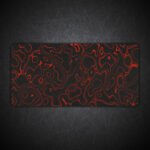 Topography Red Aesthetic Gaming Desk Mat