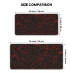Topography Red Aesthetic Gaming Desk Mat