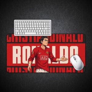 Ronaldo Red Royal Gaming Desk Mat