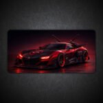 Deadpool Theme Hyper Car Gaming Desk Mat