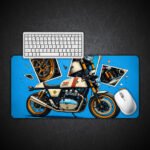 Royal Enfield Continental GT 650 White & Red Gaming Desk Mat